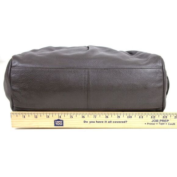 LARGE Cole Haan GRAY GENUINE LEATHER TOTE TOP HANDLES SHOULDER BAG HANDBAG PURSE - Picture 11 of 13